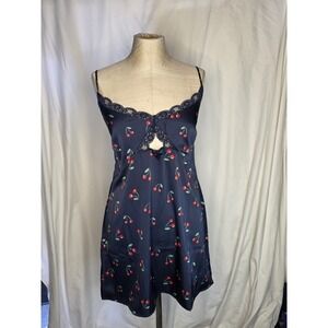 Abound Women's Navy/cherries, Slip Dress Size M, NWT